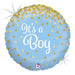 18" Foil Its A Boy Glitter Dots Balloon The Ultimate Balloon And Party Shop Cheltenham & Gloucester Balloons & Fancy Dress 