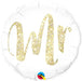 18" Foil Mr White/Gold Balloon The Ultimate Balloon And Party Shop Cheltenham & Gloucester Balloons & Fancy Dress 