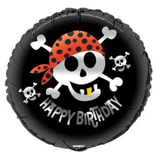 18" Foil Pirate Happy Birthday Printed Balloon The Ultimate Balloon And Party Shop Cheltenham & Gloucester Balloons & Fancy Dress 