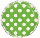 18" Foil Round Balloon - Lime Green Spots The Ultimate Balloon And Party Shop Cheltenham & Gloucester Balloons & Fancy Dress 
