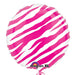 18" Foil Round Balloon - Pink Zebra Stripe The Ultimate Balloon And Party Shop Cheltenham & Gloucester Balloons & Fancy Dress 