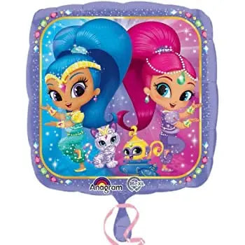 18" Foil Shimmer and Shine Printed Balloon The Ultimate Balloon And Party Shop Cheltenham & Gloucester Balloons & Fancy Dress 