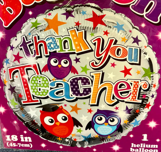 18" Foil Thank You Teacher Balloon The Ultimate Balloon And Party Shop Cheltenham & Gloucester Balloons & Fancy Dress 