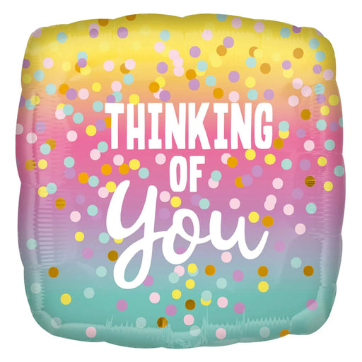 18" Foil Thinking Of You Bright Balloon The Ultimate Balloon And Party Shop Cheltenham & Gloucester Balloons & Fancy Dress 