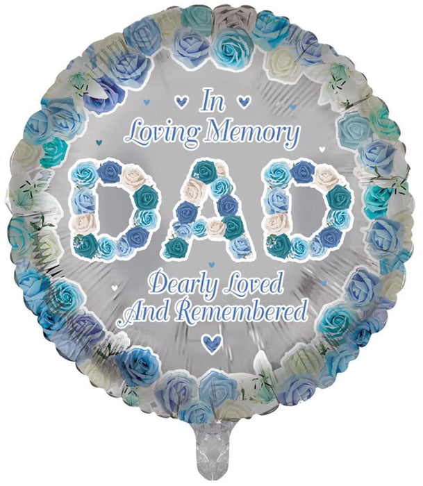 18” In Loving Memory Foil Balloon - Dad The Ultimate Balloon And Party Shop Cheltenham & Gloucester Balloons & Fancy Dress 