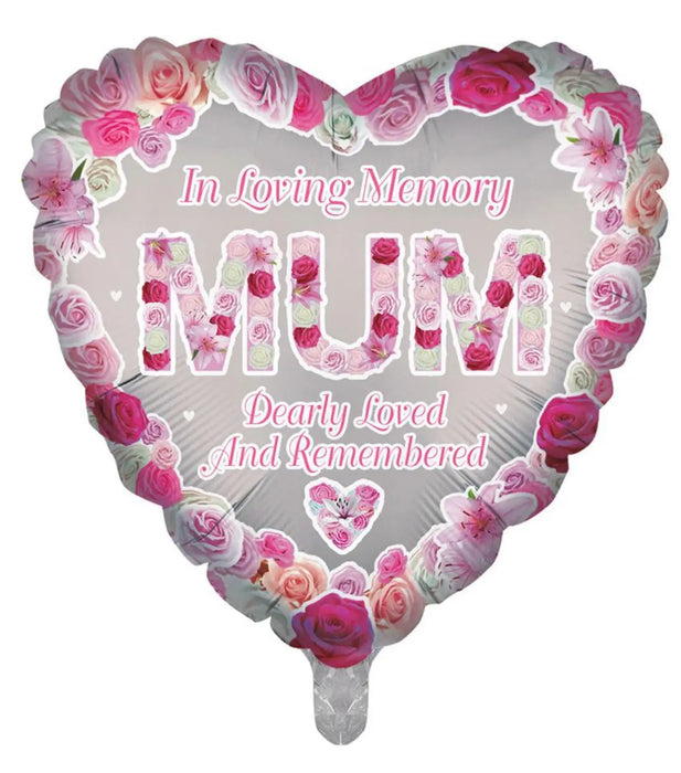 18” In Loving Memory Foil Balloon - Mum The Ultimate Balloon And Party Shop Cheltenham & Gloucester Balloons & Fancy Dress 