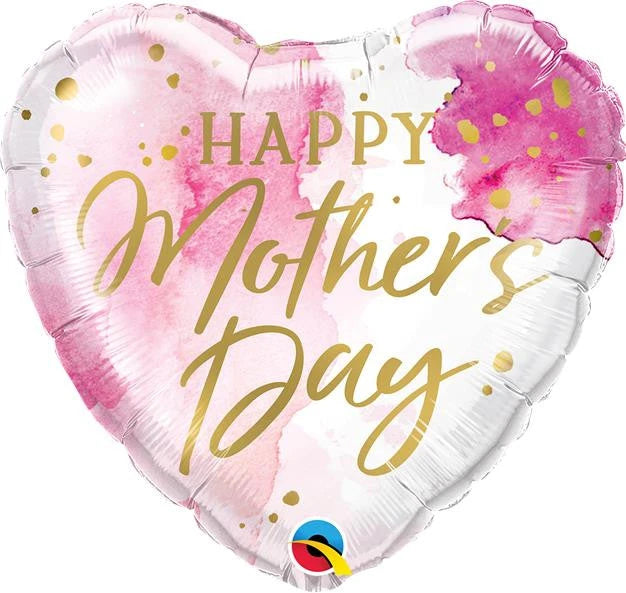 18" Mother's Day Foil Balloon - Marble Heart The Ultimate Balloon And Party Shop Cheltenham & Gloucester Balloons & Fancy Dress 