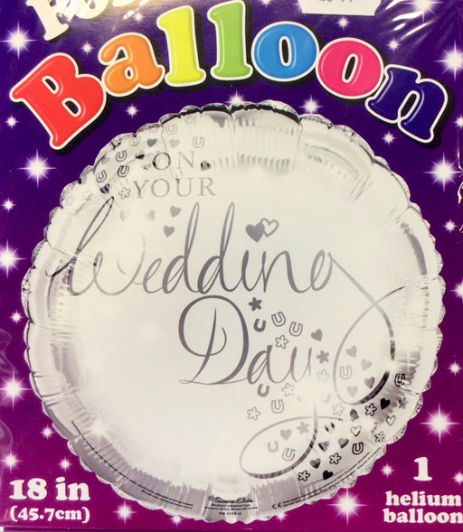 18” Wedding Day Foil Balloon The Ultimate Balloon And Party Shop Cheltenham & Gloucester Balloons & Fancy Dress 