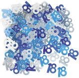 Birthday Table Confetti - Various Ages - Blue - The Ultimate Balloon & Party Shop