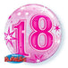 18th Birthday Deco Bubble Balloon -  Pink The Ultimate Balloon And Party Shop Cheltenham & Gloucester Balloons & Fancy Dress 