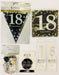 18th Birthday Party Pack - Black/Gold The Ultimate Balloon And Party Shop Cheltenham & Gloucester Balloons & Fancy Dress 