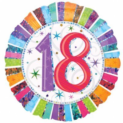 Happy Birthday Radiant Foil Balloon - Various Ages - The Ultimate Balloon & Party Shop