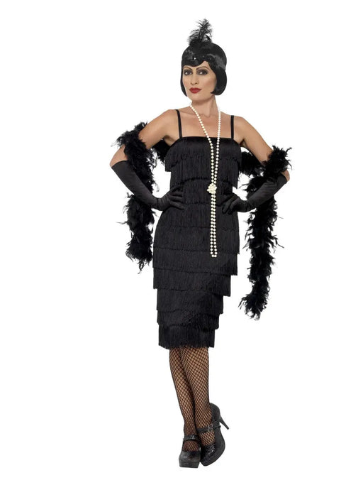 1920's Flapper Black (Long) Costume The Ultimate Balloon And Party Shop Cheltenham & Gloucester Balloons & Fancy Dress 