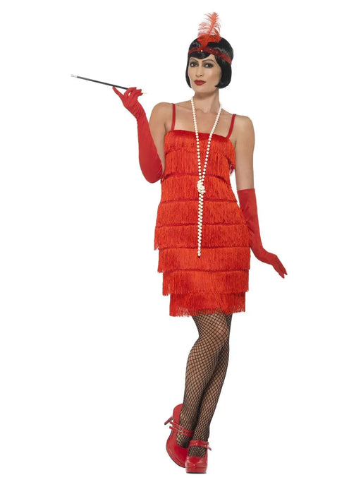 1920's Flapper Red (Short) Costume The Ultimate Balloon And Party Shop Cheltenham & Gloucester Balloons & Fancy Dress 