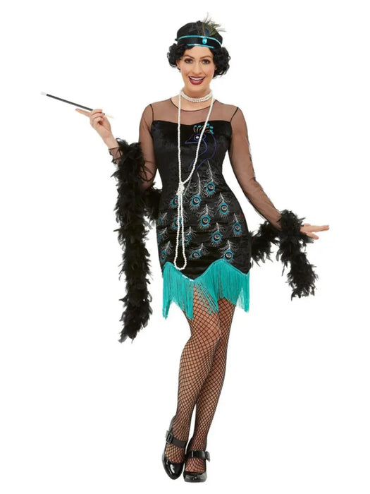 1920's Peacock Flapper Costume The Ultimate Balloon And Party Shop Cheltenham & Gloucester Balloons & Fancy Dress 