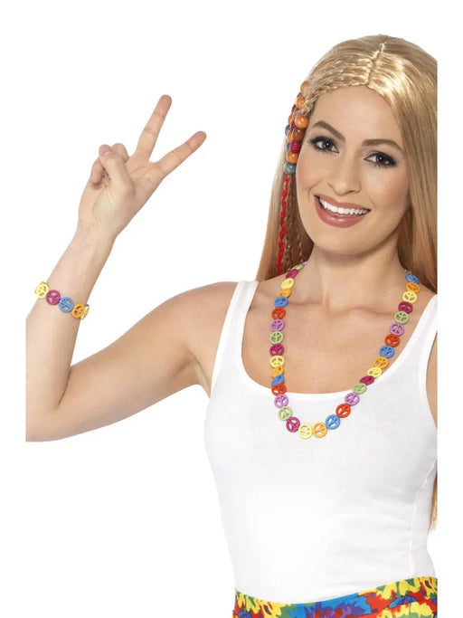1960's Multicolored Peace Jewellery Set The Ultimate Balloon And Party Shop Cheltenham & Gloucester Balloons & Fancy Dress 
