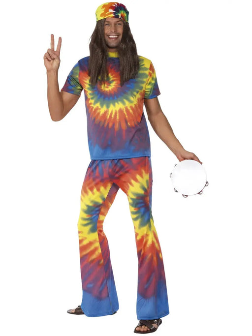 1960's Tie Dye Male Costume The Ultimate Balloon And Party Shop Cheltenham & Gloucester Balloons & Fancy Dress 