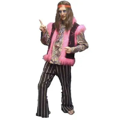 1960s/1970s Hippy Dude Hire Costume - Brown The Ultimate Balloon And Party Shop Cheltenham & Gloucester Balloons & Fancy Dress 