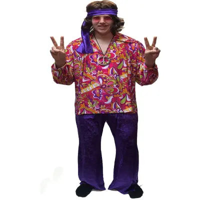 1960s/1970s Hippy Hire Costume - Flower CND The Ultimate Balloon And Party Shop Cheltenham & Gloucester Balloons & Fancy Dress 
