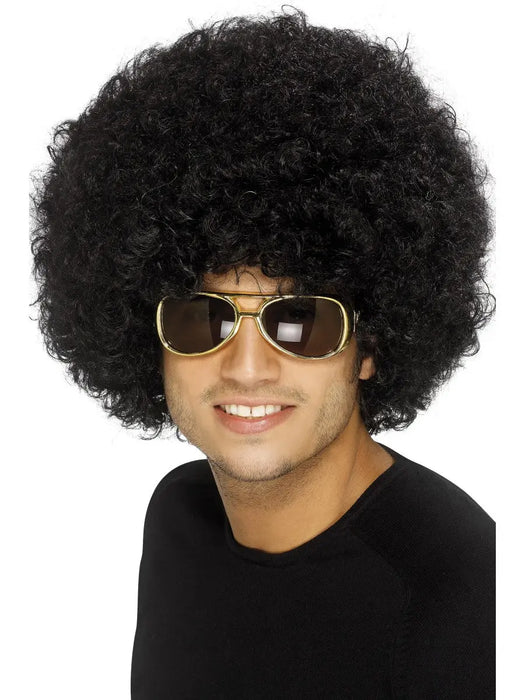 1970's Afro Black Wig The Ultimate Balloon And Party Shop Cheltenham & Gloucester Balloons & Fancy Dress 
