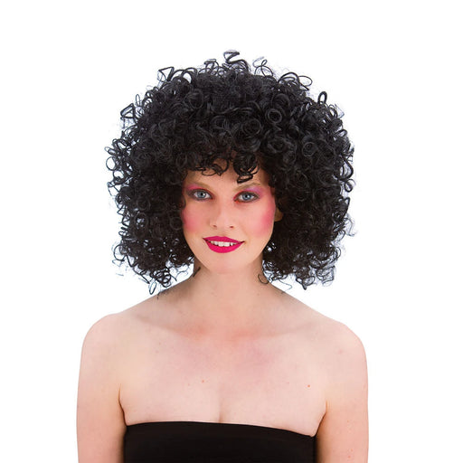 1980's Disco Perm Wig - Black The Ultimate Balloon And Party Shop Cheltenham & Gloucester Balloons & Fancy Dress 