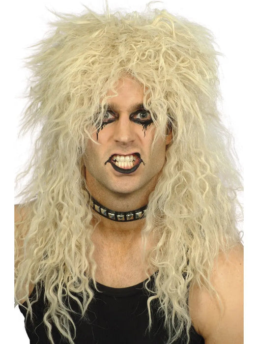 1980's Hard Rocker Blonde Wig The Ultimate Balloon And Party Shop Cheltenham & Gloucester Balloons & Fancy Dress 