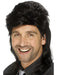 1980's Mullet Black Wig The Ultimate Balloon And Party Shop Cheltenham & Gloucester Balloons & Fancy Dress 