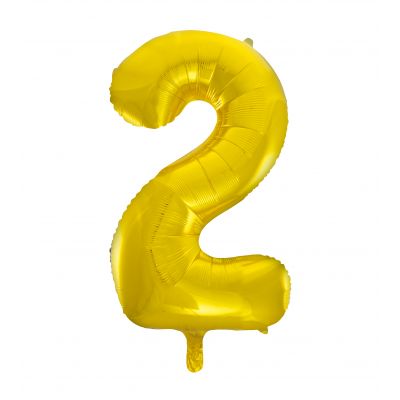 Number 2 Foil Balloon Gold - The Ultimate Balloon & Party Shop
