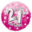 18" Foil Age 21 Pink Sparkle Balloon - The Ultimate Balloon & Party Shop