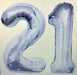 Age 21 Number Foil Balloons - The Ultimate Balloon & Party Shop