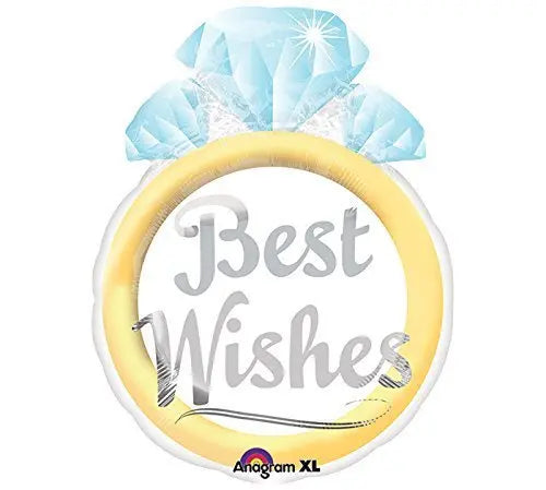 21" Foil Best Wishes Wedding Ring Shape Balloon The Ultimate Balloon And Party Shop Cheltenham & Gloucester Balloons & Fancy Dress 