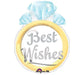 21" Foil Best Wishes Wedding Ring Shape Balloon The Ultimate Balloon And Party Shop Cheltenham & Gloucester Balloons & Fancy Dress 