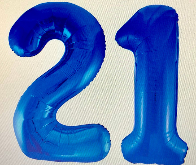 Age 21 Number Foil Balloons - The Ultimate Balloon & Party Shop