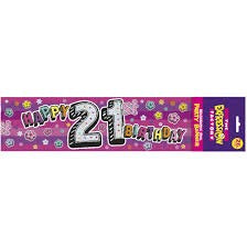 21st Birthday Banner - The Ultimate Balloon & Party Shop