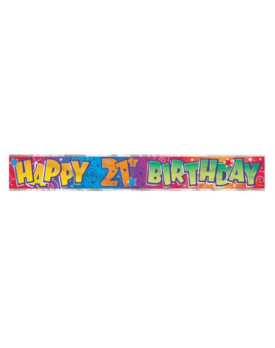 21st Birthday Banner - The Ultimate Balloon & Party Shop