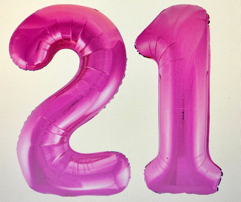Age 21 Number Foil Balloons - The Ultimate Balloon & Party Shop
