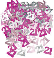 Birthday Table Confetti - Various Ages - Pink - The Ultimate Balloon & Party Shop