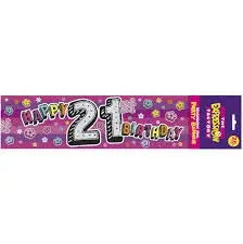 21st Birthday Banner The Ultimate Balloon And Party Shop Cheltenham & Gloucester Balloons & Fancy Dress 