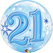 21st Birthday Deco Bubble Balloon -  Blue The Ultimate Balloon And Party Shop Cheltenham & Gloucester Balloons & Fancy Dress 