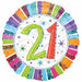 Happy Birthday Radiant Foil Balloon - Various Ages - The Ultimate Balloon & Party Shop