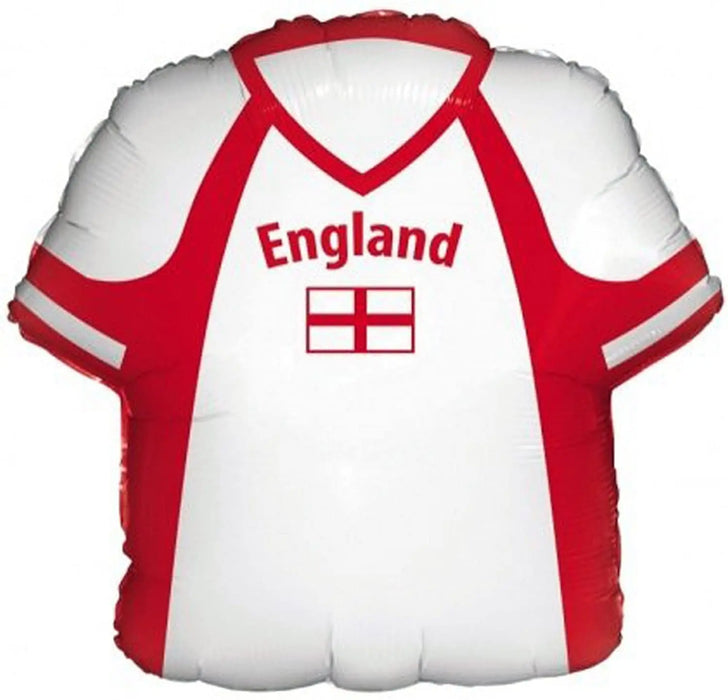 22” Foil England Shirt Shape Balloon The Ultimate Balloon And Party Shop Cheltenham & Gloucester Balloons & Fancy Dress 