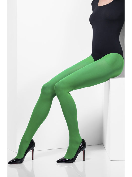 Opaque Coloured Tights - Green - The Ultimate Balloon & Party Shop