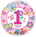 18" Foil 1st Birthday Girls Balloon - The Ultimate Balloon & Party Shop