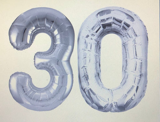 Age 30 Number Foil Balloons - The Ultimate Balloon & Party Shop