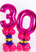 Giant number on alternate size pillars - The Ultimate Balloon & Party Shop