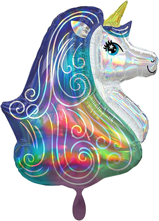 30" Foil Unicorn Large Balloon - Pastel Holographic The Ultimate Balloon And Party Shop Cheltenham & Gloucester Balloons & Fancy Dress 