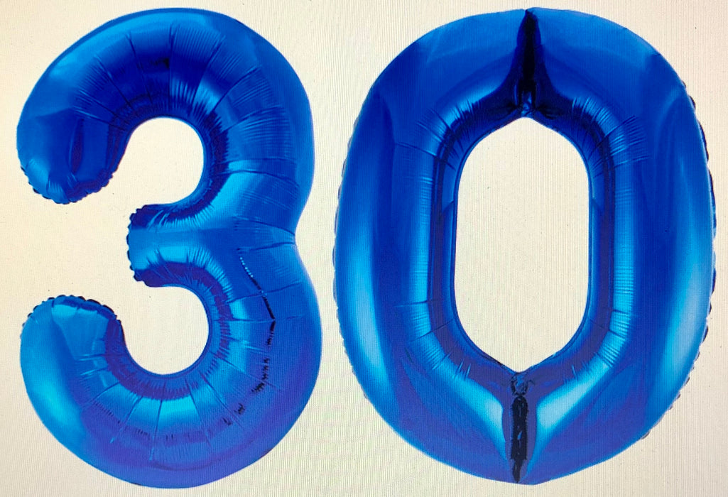 Age 30 Number Foil Balloons - The Ultimate Balloon & Party Shop