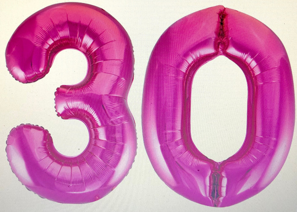 Age 30 Number Foil Balloons - The Ultimate Balloon & Party Shop