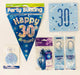 30th Birthday Party Pack - Blue The Ultimate Balloon And Party Shop Cheltenham & Gloucester Balloons & Fancy Dress 