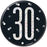 30th Birthday Badge - Black - The Ultimate Balloon & Party Shop